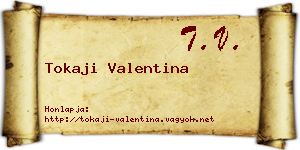 Tokaji Valentina névjegykártya
